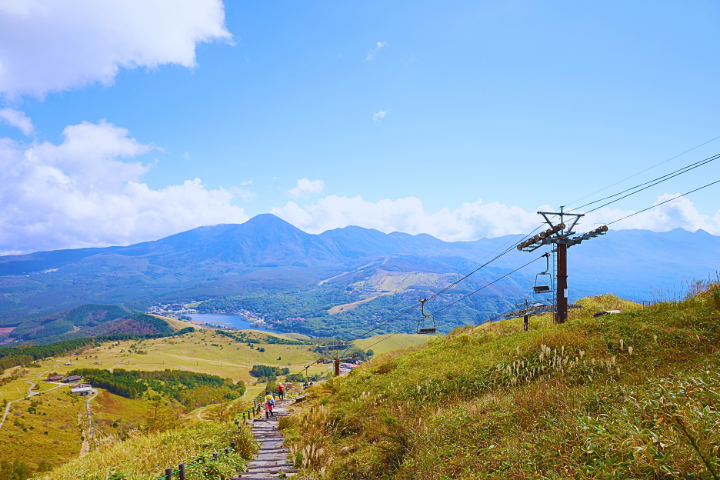 蓼科山と白樺湖