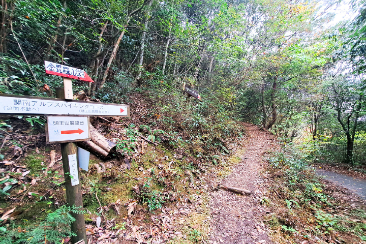 金比羅山へ続く登山道