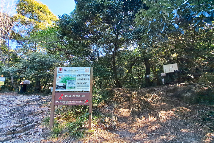 「めい想の小径」と「馬の背」の分岐