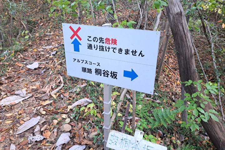 道迷い防止の看板