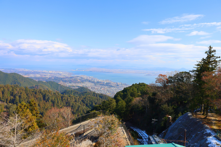 ケーブル延暦寺駅屋上の景色