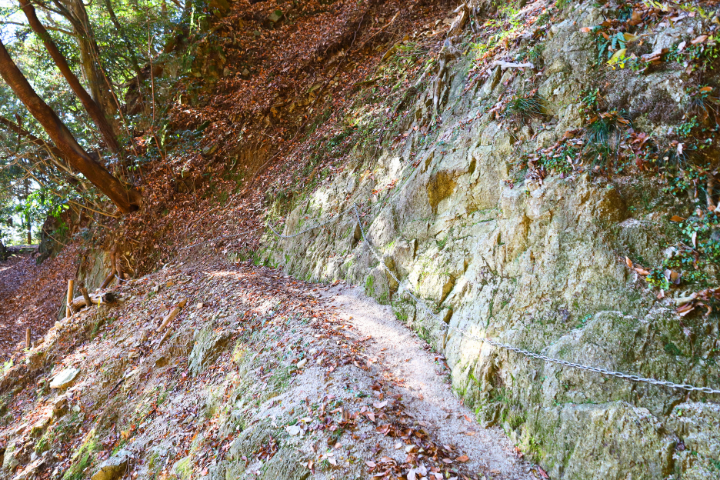 鎖場の山道