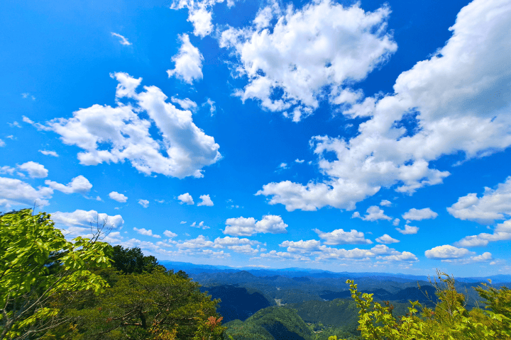 白山方面の景色