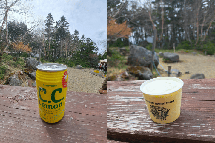 山荘で休憩タイム