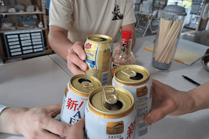 ノンアルコールビールで乾杯