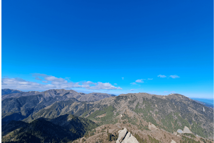 御在所岳・雨乞岳方面の景色